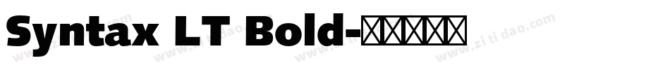 Syntax LT Bold字体转换